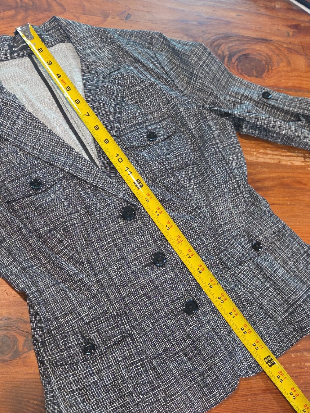 Express Design Studio Gray Textured Blazer Size 8 - Picture 7 of 7